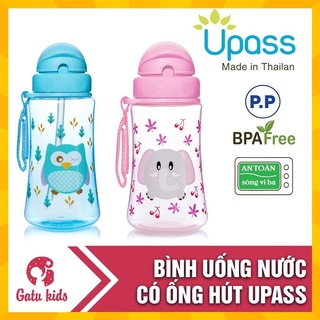 Bình uống nước có ống hút Upass Thái Lan 300ml cho bé trai, bé gái