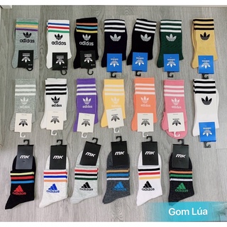 Tất Vớ thể thao sneaker nam nữ cổ cao cổ trung xanh trắng đen đỏ xám vàng 2021