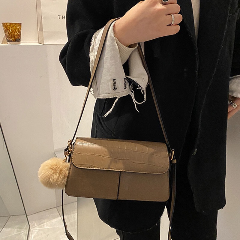 Túi Đeo Vai Họa Tiết Da Cá Sấu Phong Cách Âu Mỹ Cổ Điển Dành Cho Nữ