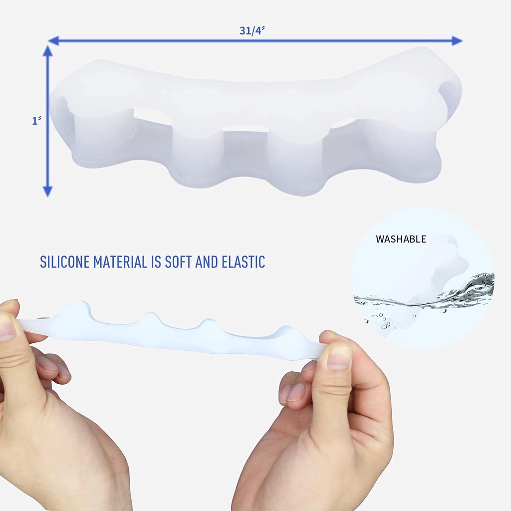 Dụng Cụ Tách Ngón Chân Bằng Cao Su silicone Tiện Lợi