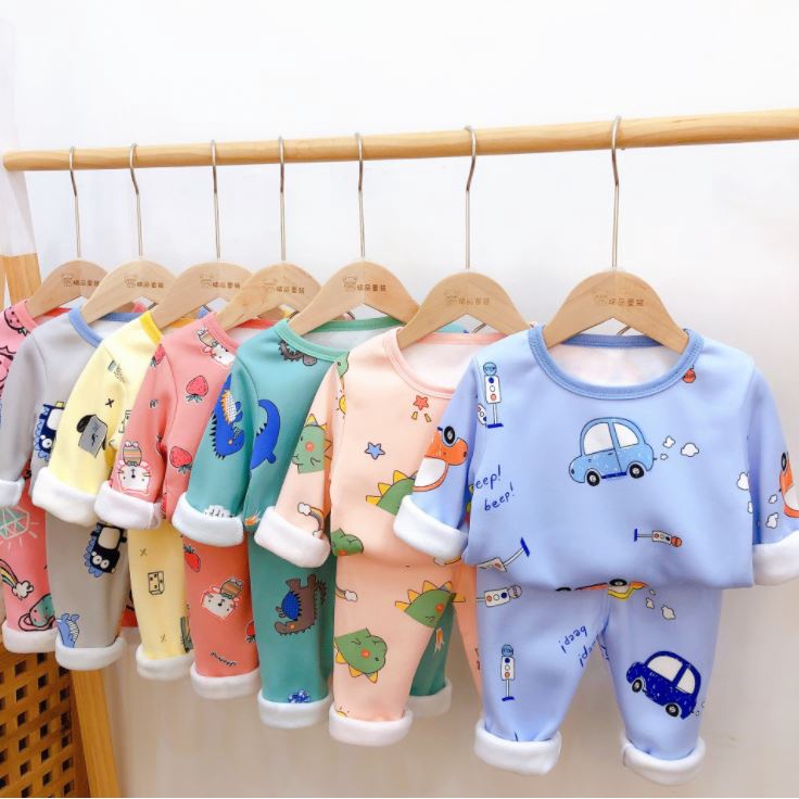 Đồ bộ quần áo dài tay cho bé chất nỉ bông AM819 TTR131 TTR132