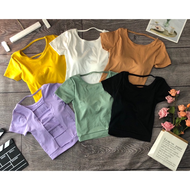 Áo croptop chéo lưng