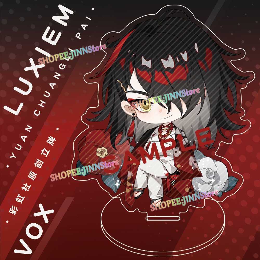 Jinn Luxiem Mô Hình Đồ Chơi Trang Trí Có Giá Đỡ Bằng Acrylic Hình Ike Eveland Mysta Rias Vox Akuma Luca Kaneshiro Shu Yamino