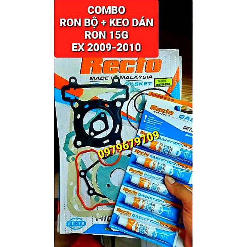 COMBO BỘ RON MÁY + KEO DÁN RON XE EXCITER 135 ĐỜI 2009 2010 RECTO MALAYSIA