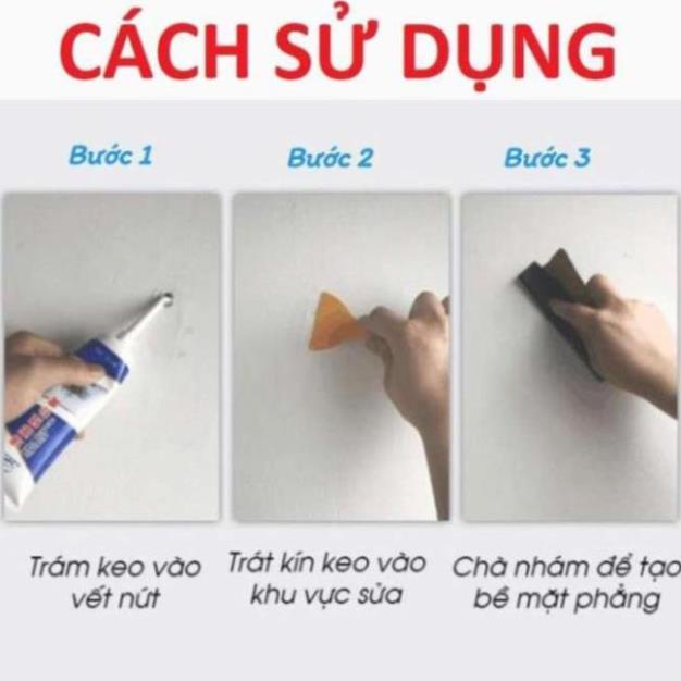 [HỎA TỐC] keo vá tường nhà cao cấp chống nước chống mốc, Keo trám vết nức chống thấm LKB 250gr