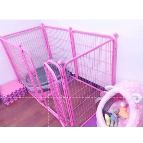 Quây sắt xịn 6 tấm quây chó hạng nặng nan ống (2 size)