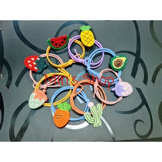 Set 5 dây buộc tóc len trái cây🍓🍍🌵🥑🥕🍉