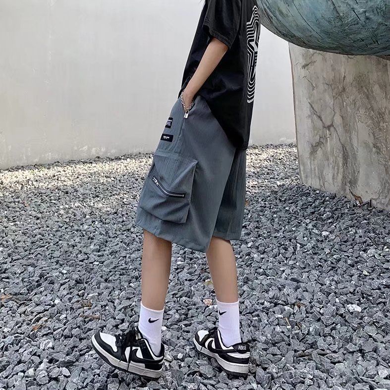 Quần Short Phối Nhiều Túi Thời Trang Cá Tính Cho Nam Nữ 192108Quần Dài Ống Rộng Phong Cách Hiphop Đường Phố