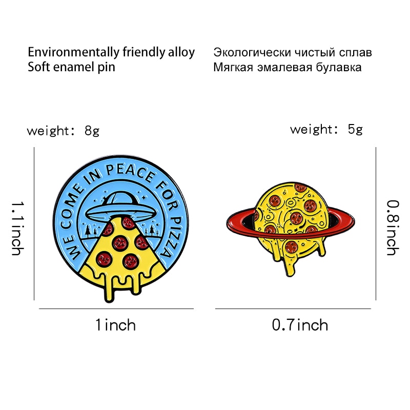 Ghim Cài Áo Hình Bánh Pizza/Cây Thông/Pizza Hoạt Hình Vui Nhộn Dùng Làm Quà Tặng