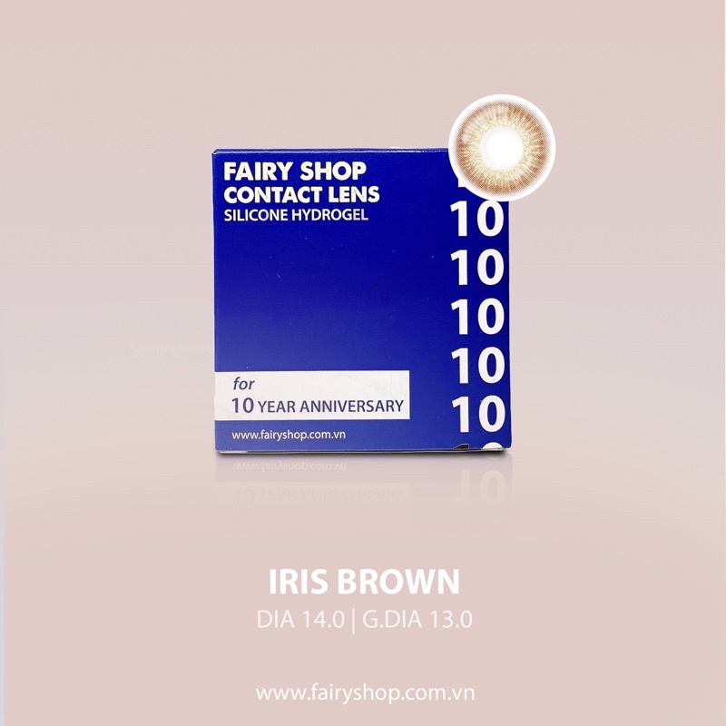 Kính Áp Tròng Iris Brown 14.0mm - Kính Áp Tròng FAIRY SHOP CONTACT LENS độ cận 0 đến 6