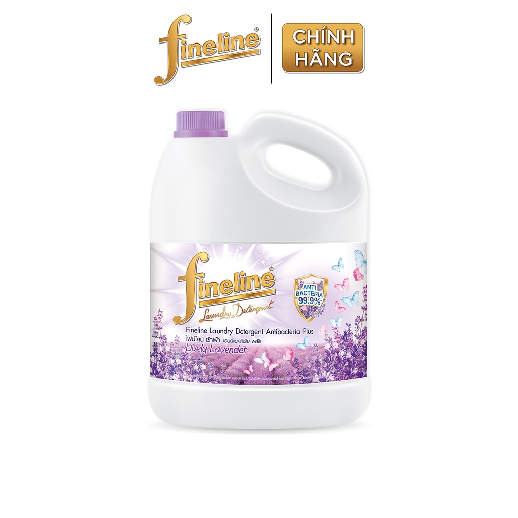 Nước Giặt Fineline Antibacteria Plus (Tím) Can 3000 ml.