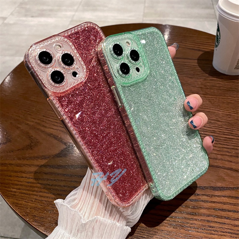 Ốp Điện Thoại Mềm Trong Suốt Lấp Lánh Chống Sốc Dành Cho iPhone 11 12 13 Pro Max X XR Xs Max