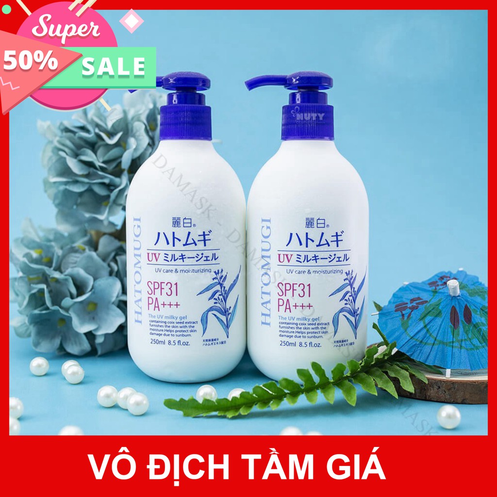 Sữa dưỡng thể chống nắng Hatomugi spf31 pa 250ml Nhật Bản