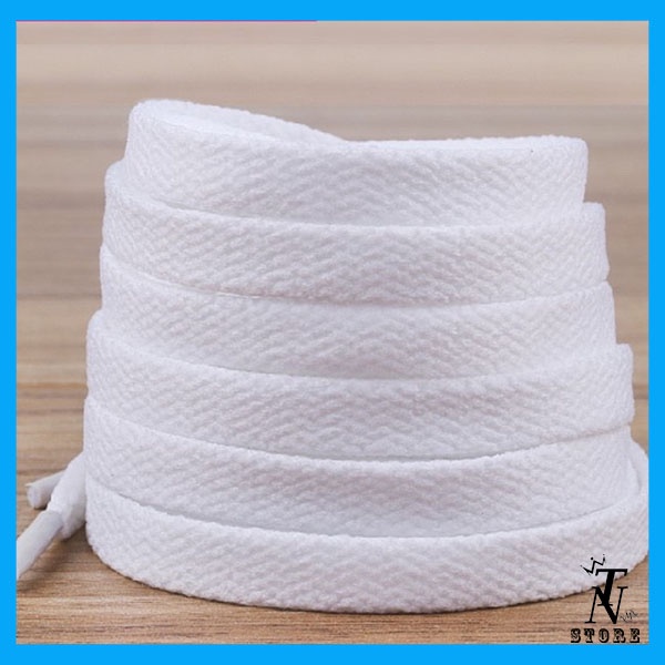 Một cặp dây giày dẹt ( Đen, Trắng) 1 lớp với 2 lớp đủ size , Dây giày thể thao