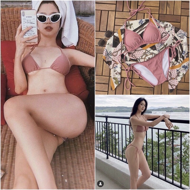 Bikini 2 mảnh màu hồng nude siêu sexy | BigBuy360 - bigbuy360.vn