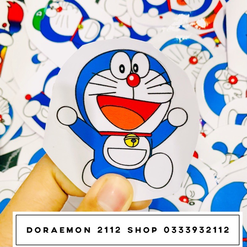 Tem dán, Sticker, hình dán DORAEMON 5,5cm