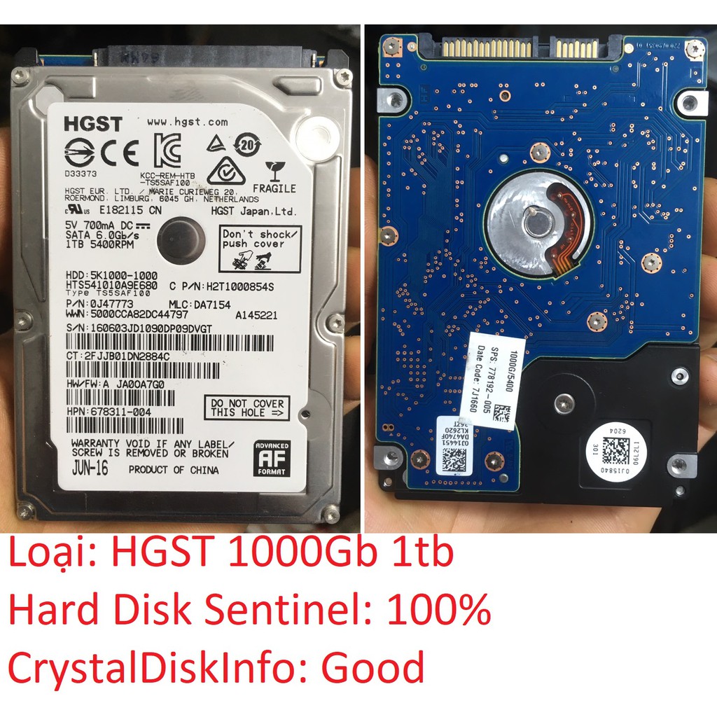 ổ cứng hdd laptop 500GB seagate samsung hitachi HGST toshiba wd blue black 5400 7200 RPM sata 1 2 3 6 GB/s 7 9mm all