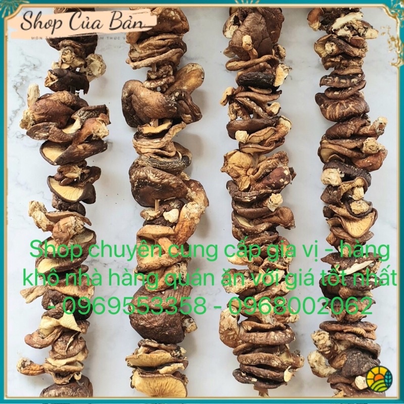 1 xiên Nấm hương rừng khô Tây Bắc - hàng loại 1, nấm hương rừng Sapa xiên que phơi khô tự nhiên thơm ngon