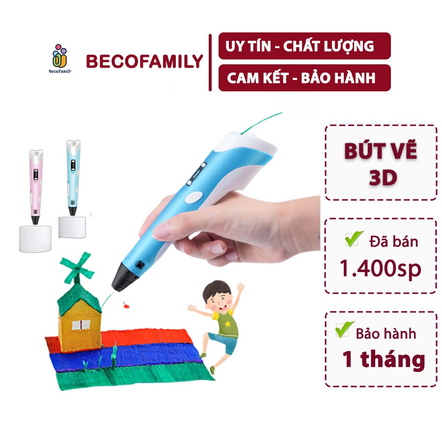 bút vẽ 3d, bút vẽ sáng tạo độc đáo cho bé giá rẻ kèm sợi mực