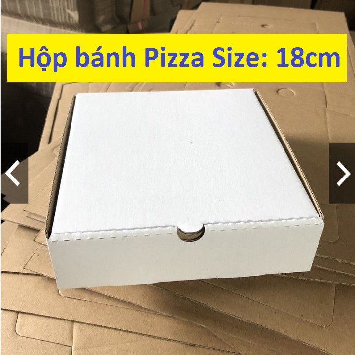 Hộp Pizza, Hộp bánh Pizza Size: 18x18x4cm
