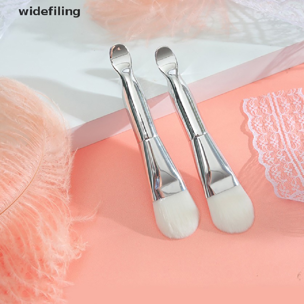 [Hàng mới về] Cọ đắp mặt nạ bùn chăm sóc da mềm mại màu bạc tiện lợi