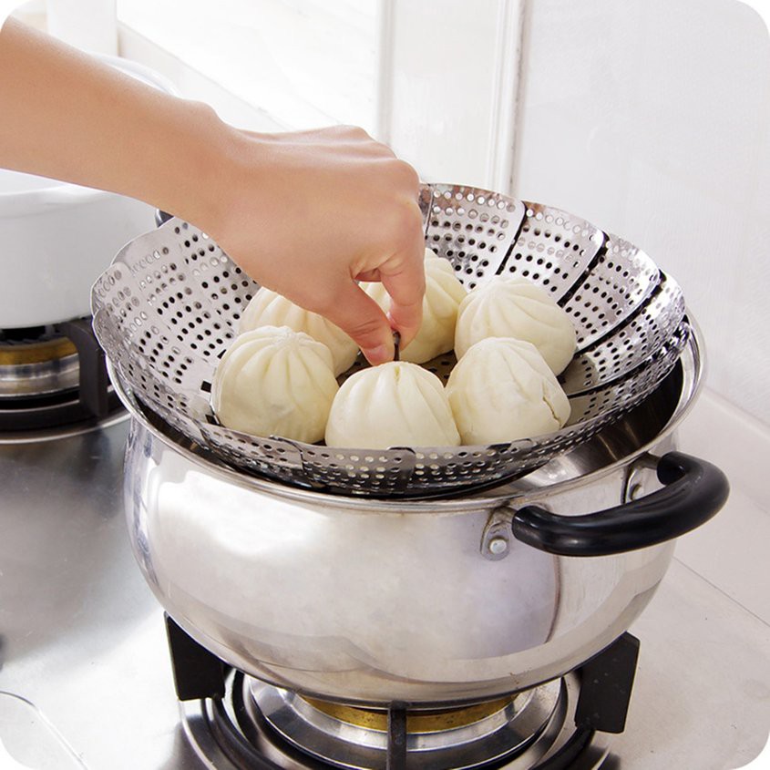 Rổ hấp thức ăn chất liệu thép không gỉ