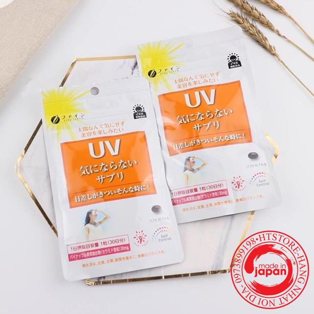 Viên uống chống nắng UV Crare Plus Fine Japan Nhật Bản 30 viên - Kháng tia UV - Chống lão hoá - Chống cháy nắng hiệu quả