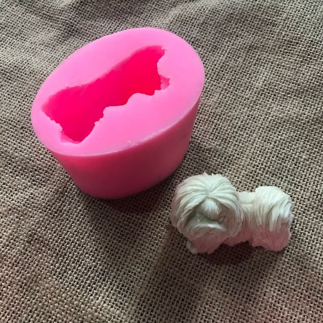 Khuôn silicon 4D 3 con chó Mã SG1301