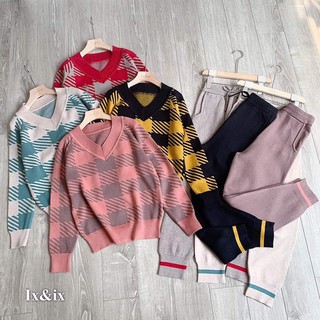 Set bộ len kẻ hàng QCCC chất đẹp