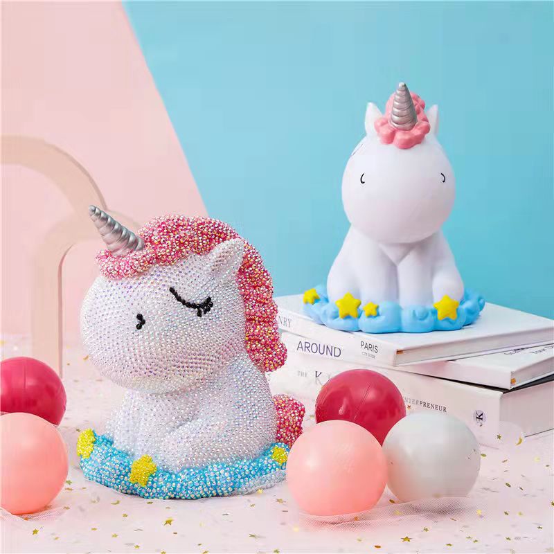 Gấu đính đá con kỳ lân handmade