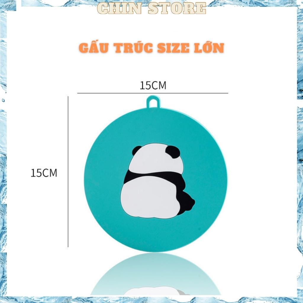 Tấm lót cốc bàn ăn, cốc silicone mềm cách nhiệt hình thú đáng yêu không thấm nước, chống trơn trượt 15cm