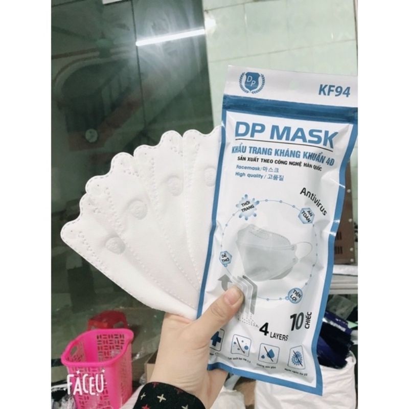 Khẩu trang KF94, khẩu trang y tế Đại Phát 4 lớp thùng 300 chiếc chống nắng, chống tia UV.