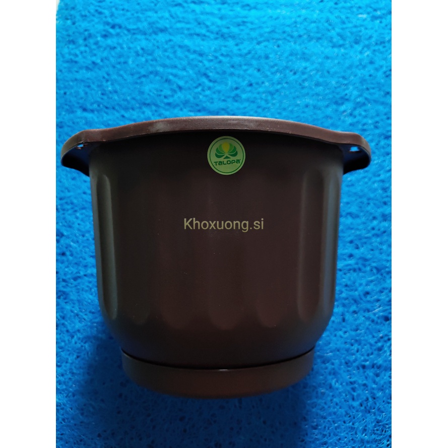 Combo 2-5 Bộ Chậu Nhựa Treo, Chậu Hoa Treo Có Đế Lót Chống Chảy Nước