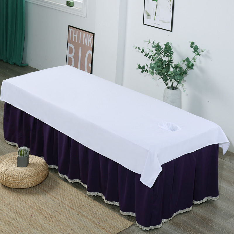 Beauty salon ga trải giường có lỗ massage đặc biệt màu trắng massage SPA băng đô giường bốn mùa ga trải giường phổ thông