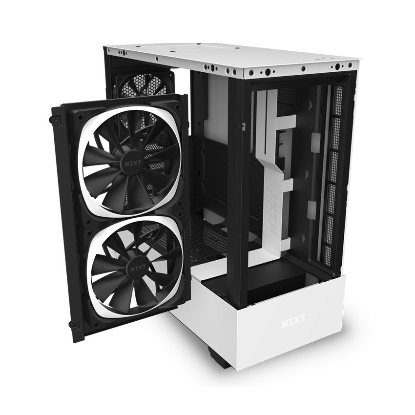 Vỏ Case NZXT H510 Elite (Mid Tower/Màu Trắng/Đen/Fan Led RGB/usb typeC)