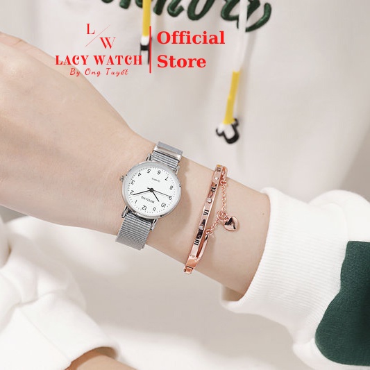 Đồng hồ nữ LaCy Watch đồng hồ đeo tay dây vải mặt tròn cọc số Arabic trẻ trung DHDG0008 | BigBuy360 - bigbuy360.vn