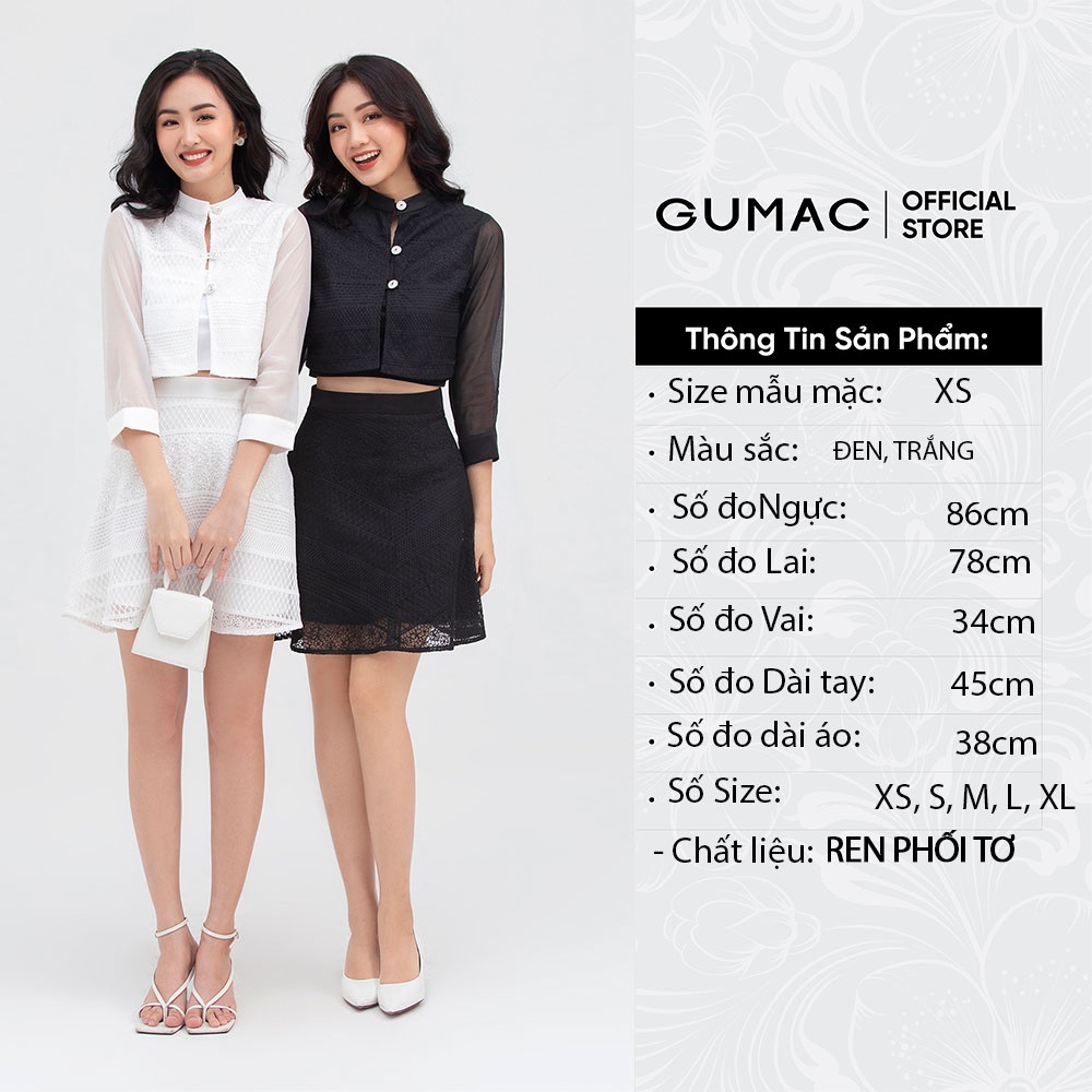 [Mã WABRGM11 giảm 10% đơn 250K] Áo sơ mi nữ tay dài GUMAC phong cách trẻ trung, cá tính AB885 | BigBuy360 - bigbuy360.vn