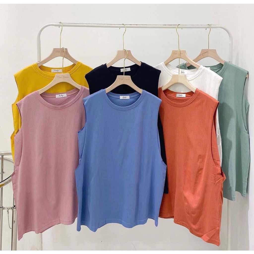áo thun nữ phông cộc tay TANKTOP ZRRR sắc màu phông chất cotton 4 chiều mềm mịn