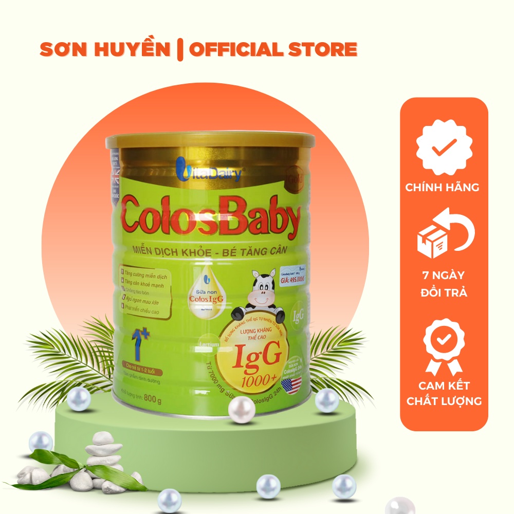 Sữa bột ColosBaby Gold 1000IgG 0+,1+,2+ hỗ trợ tiêu hóa hộp 800gr