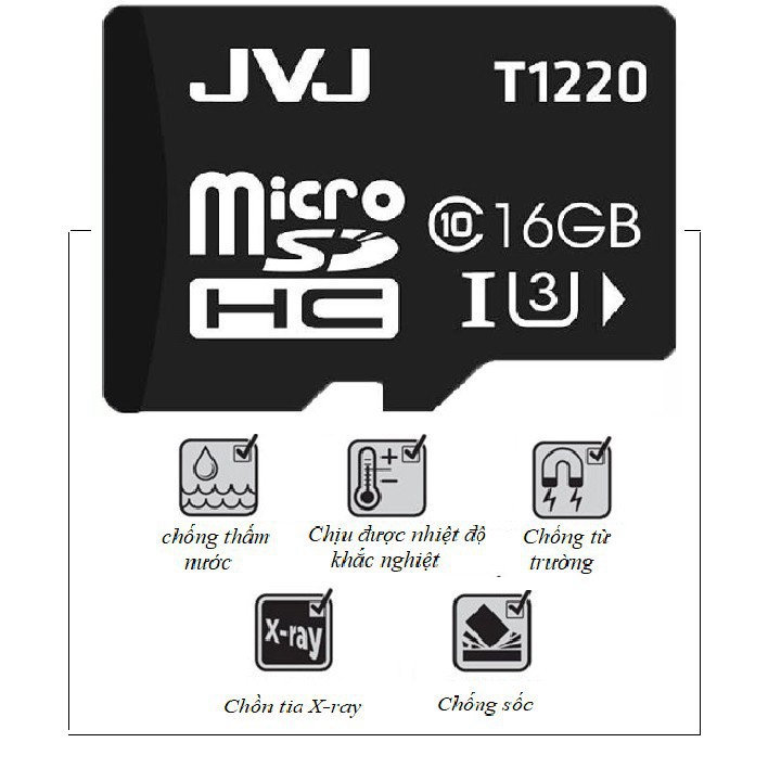 PR7 Thẻ nhớ JVJ 16G U3 C10 tốc độ cao - chuyên dụng cho camera 5