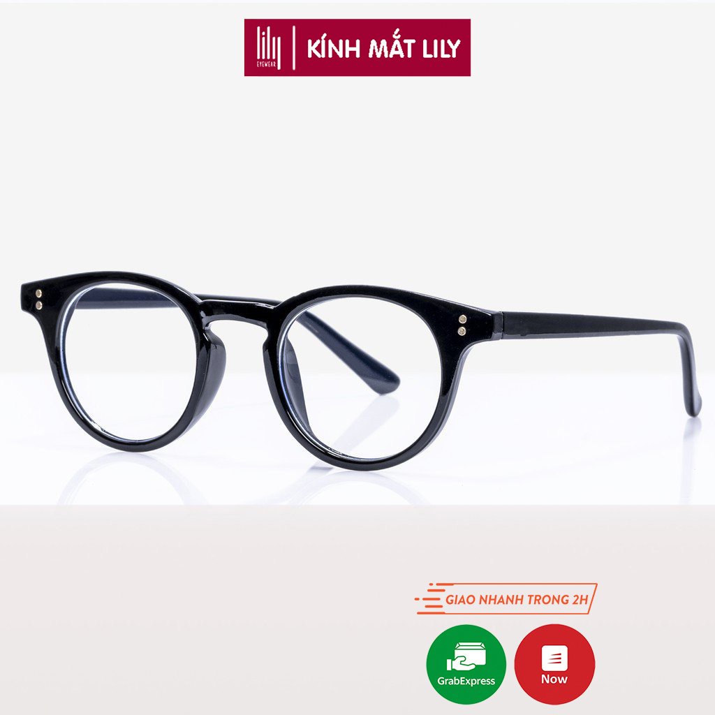 Gọng kính cận nam nữ LILYEYEWEAR mắt tròn nhỏ chất liệu nhựa chắc chắn màu sắc thời trang 2129