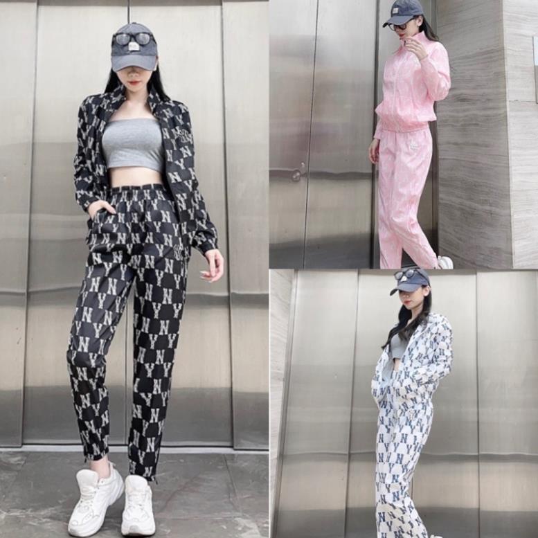 Set bộ gió N//Y .M//L//B.full-tem-tag, 3 màu Đen, Hồng, Trắn.g Chất gió 2 lớp dày dặn