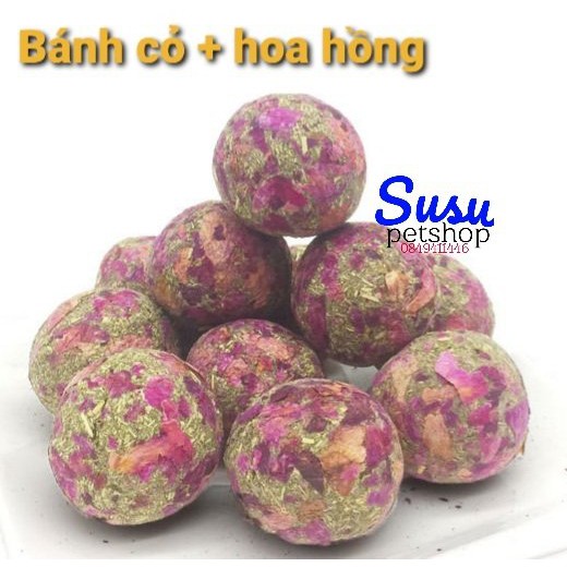 Bánh cỏ thảo mộc (hủ 200gr mix 3 loại)cho Thỏ, Bọ và Chinchilla, Hamster