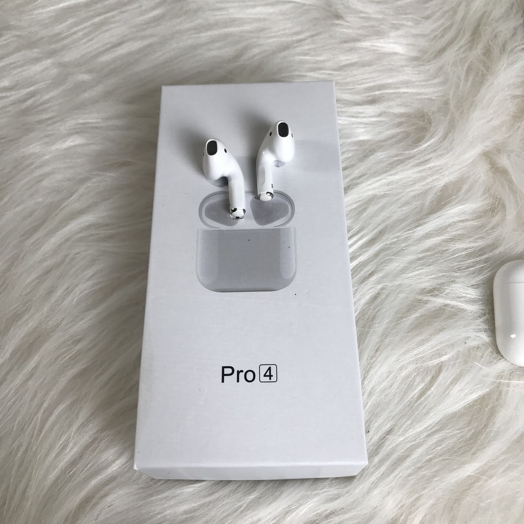 Tai Nghe Inpods Pro 4 Cảm Ứng Bluetooth Âm Thanh Sống Động Tặng Kèm Kính Cường Lực