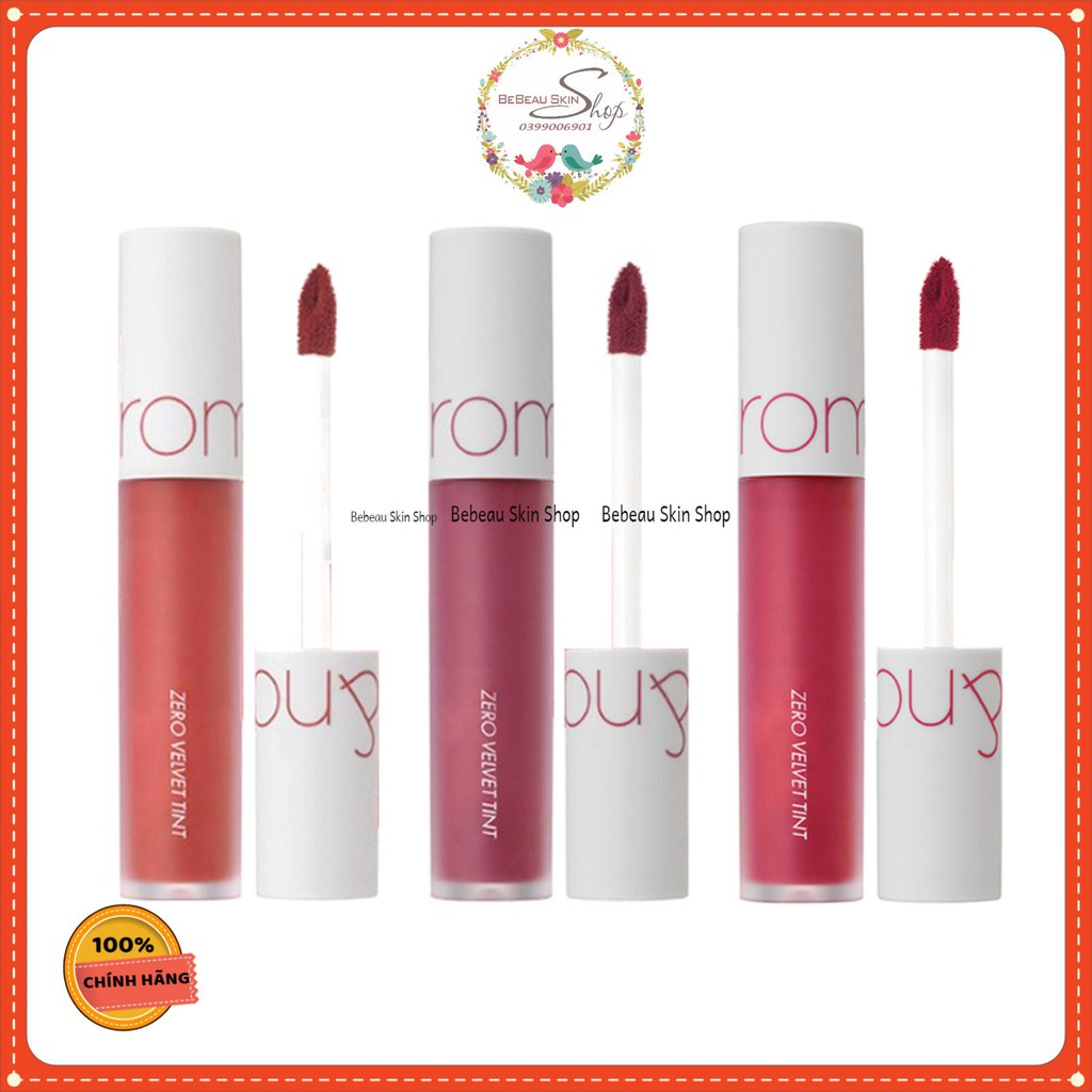 Son kem lì Romand Zero Velvet Tint [ Đủ 25 màu]