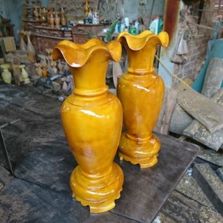 cặp lục bình gỗ mít cao 41x14 cm