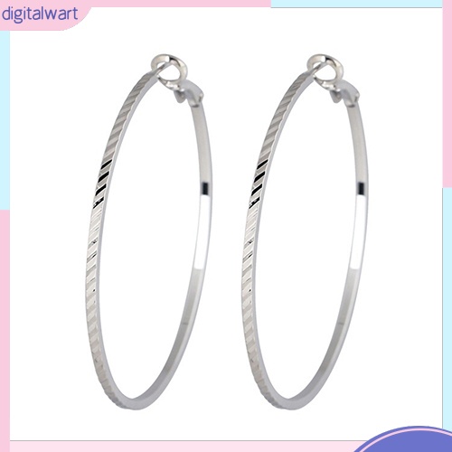 Cặp khuyên tai hình vòng tròn lớn đơn giản tinh tế sang trọng dành cho nữ