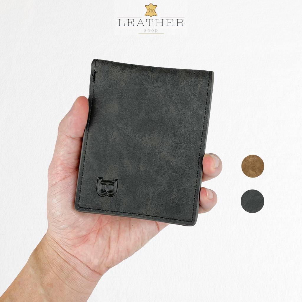 Ví nam cầm tay đẹp mini nhiều ngăn bóp da nam dáng đứng ngang thời trang cao cấp nhỏ gọn giá rẻ Leather V003
