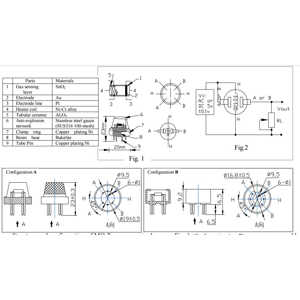 Module cảm biến khí GAS MQ2 - B2H9