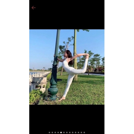 Jumpsuit dây chéo tập yoga gym đi chơi